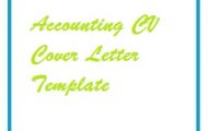 Accounting CV Cover Letter Template