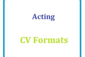 Acting CV Formats