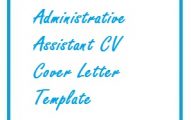 Administrative Assistant CV Cover Letter Template