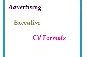 Advertising Executive CV Formats