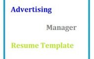 Advertising Manager Resume Template