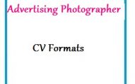 Advertising Photographer CV Formats