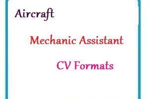 Aircraft Mechanic Assistant CV Formats