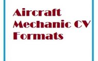 Aircraft Mechanic CV Formats