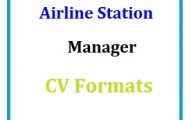 Airline Station Manager CV Formats