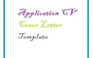 Application CV Cover Letter Template