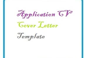 Application CV Cover Letter Template