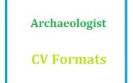 Archaeologist CV Formats