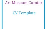 Art Museum Curator CV Template