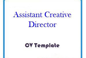 Assistant Creative Director CV Template