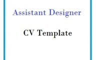 Assistant Designer CV Template