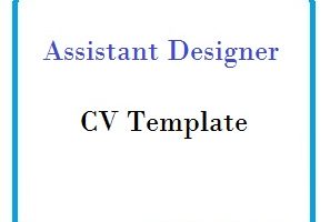 Assistant Designer CV Template