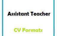 Assistant Teacher CV Formats