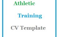 Athletic Training CV Template