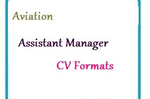 Aviation Assistant Manager CV Formats