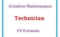 Aviation Maintenance Technician CV Formats