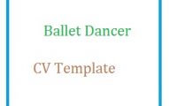 Ballet Dancer CV Template