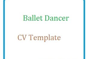 Ballet Dancer CV Template