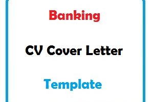 Banking CV Cover Letter Template
