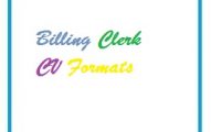 Billing Clerk CV Formats