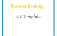 Business Banking CV Template