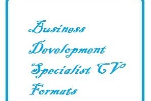 Business Development Specialist CV Formats