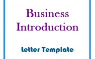 Business Introduction Letter Template