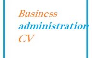 Business administration CV