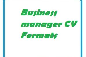 Business manager CV Formats
