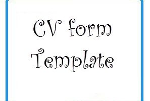 CV form Template
