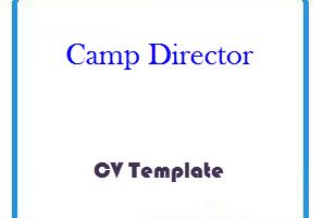 Camp Director CV Template