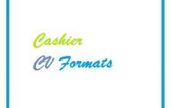 Cashier CV Formats