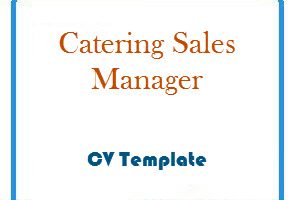 Catering Sales Manager CV Template