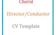 Choral Director Conductor CV Template