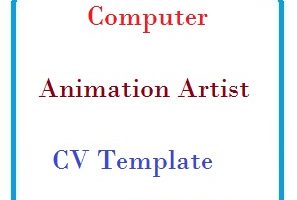 Computer Animation Artist CV Template