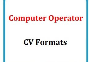 Computer Operator CV Formats