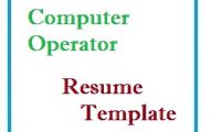 Computer Operator Resume Template
