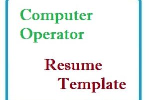 Computer Operator Resume Template