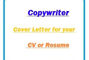 Copywriter Cover Letter for your CV or Resume