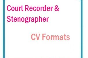 Court Recorder & Stenographer CV Formats