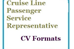 Cruise Line Passenger Service Representative CV Formats