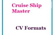 Cruise Ship Master CV Formats