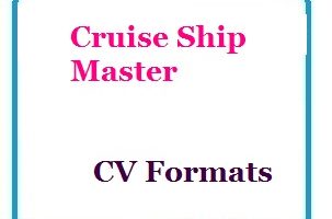 Cruise Ship Master CV Formats