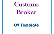 Customs Broker CV Template