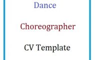 Dance Choreographer CV Template