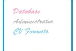 Database Administrator CV Formats