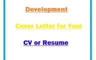 Development Cover Letter for Your CV or Resume