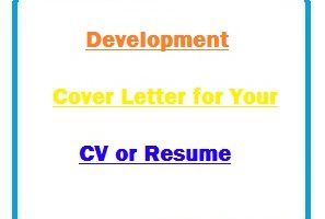Development Cover Letter for Your CV or Resume