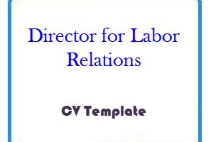Director for Labor Relations CV Template