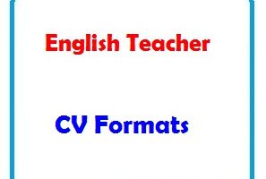 ENGLISH TEACHER CV Formats